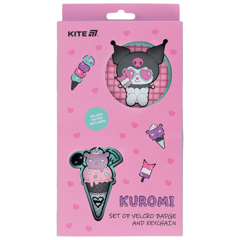 Набір бейдж на липучці та підвіска Kite Kuromi HK25-3010-2, 2 шт.