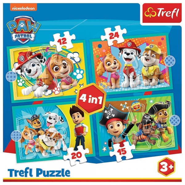 Пазли Trefl 4 в 1 - Щаслива команда Весела команда 34346. Фото 6