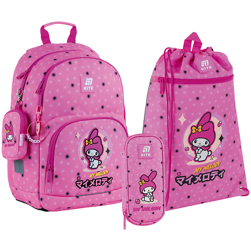 Шкільний набір Kite Education My Melody SET_HK25-585M-2 (рюкзак, пенал, сумка)