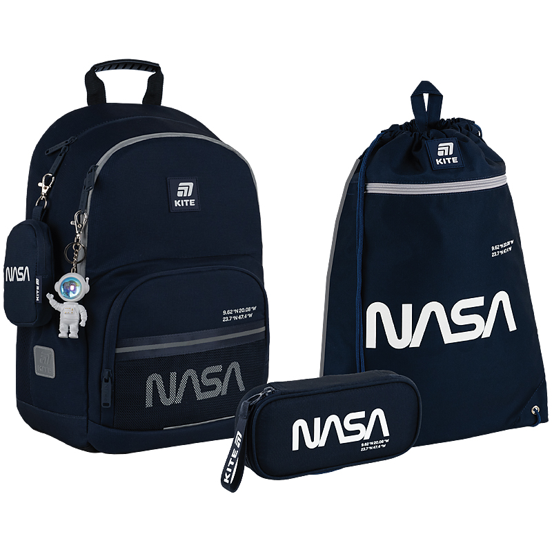Шкільний набір Kite Education NASA SET_NS25-585M (рюкзак, пенал, сумка)