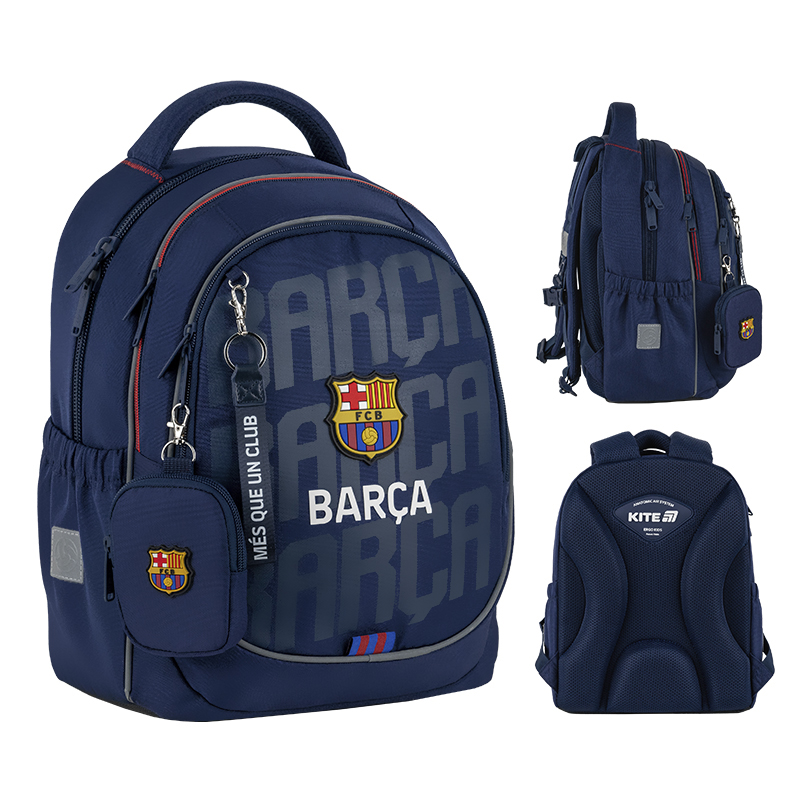 Шкільний набір Kite Education FC Barcelona SET_BC25-700M (рюкзак, пенал, сумка). Фото 2