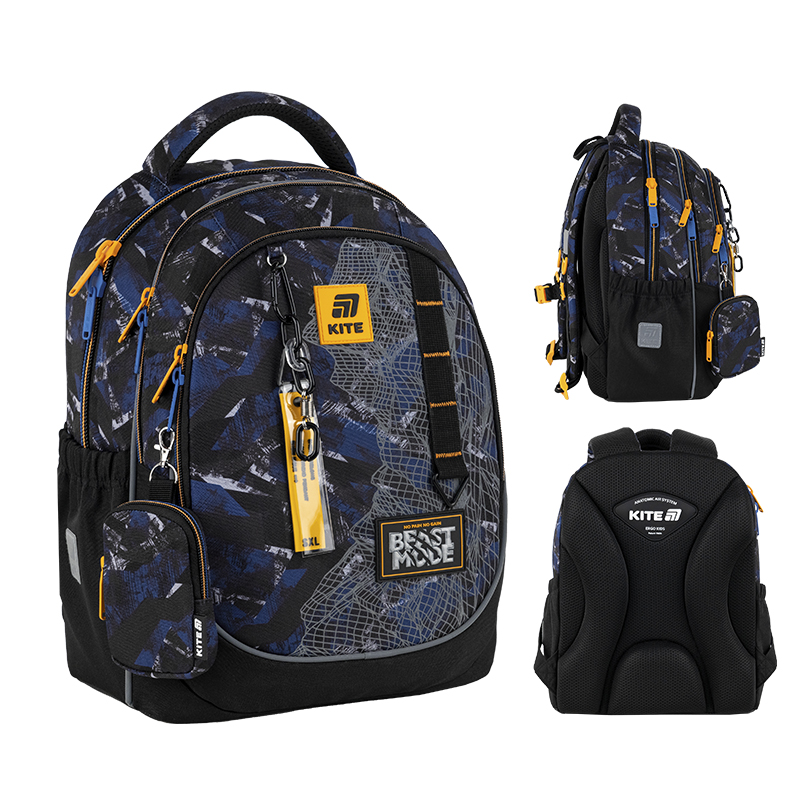 Шкільний набір Kite Education Beast Mode SET_K25-700M-4 (рюкзак, пенал, сумка). Фото 2