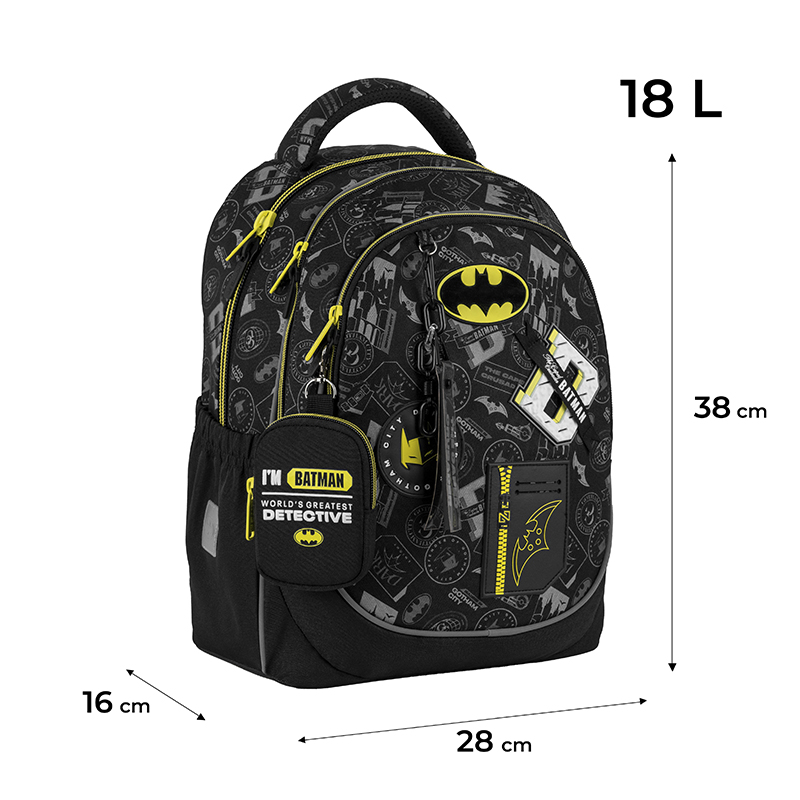Шкільний набір Kite Education DC Batman SET_DC25-700M (рюкзак, пенал, сумка). Фото 13