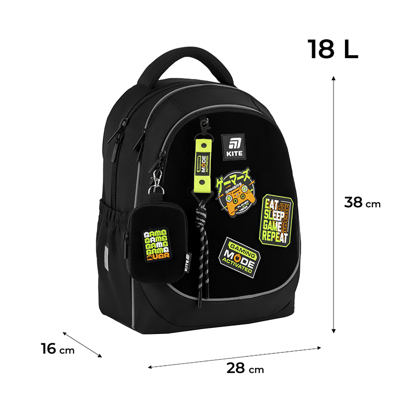 Шкільний набір Kite Education Gaming Mode SET_K25-700M-5 (рюкзак, пенал, сумка). Фото 3