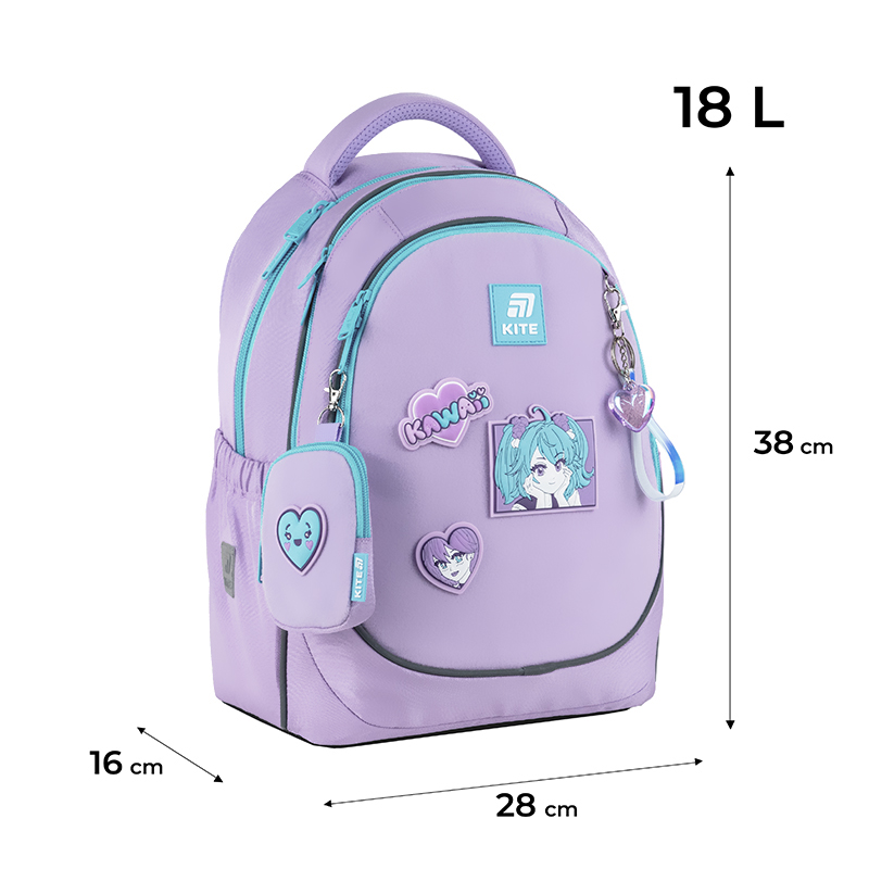 Шкільний набір Kite Education Kawaii Love SET_K25-700M-6 (рюкзак, пенал, сумка). Фото 3