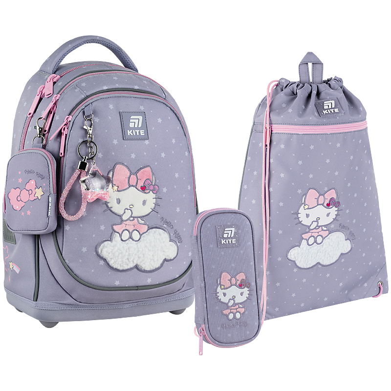 Шкільний набір Kite Education Hello Kitty SET_HK25-724S (рюкзак, пенал, сумка)