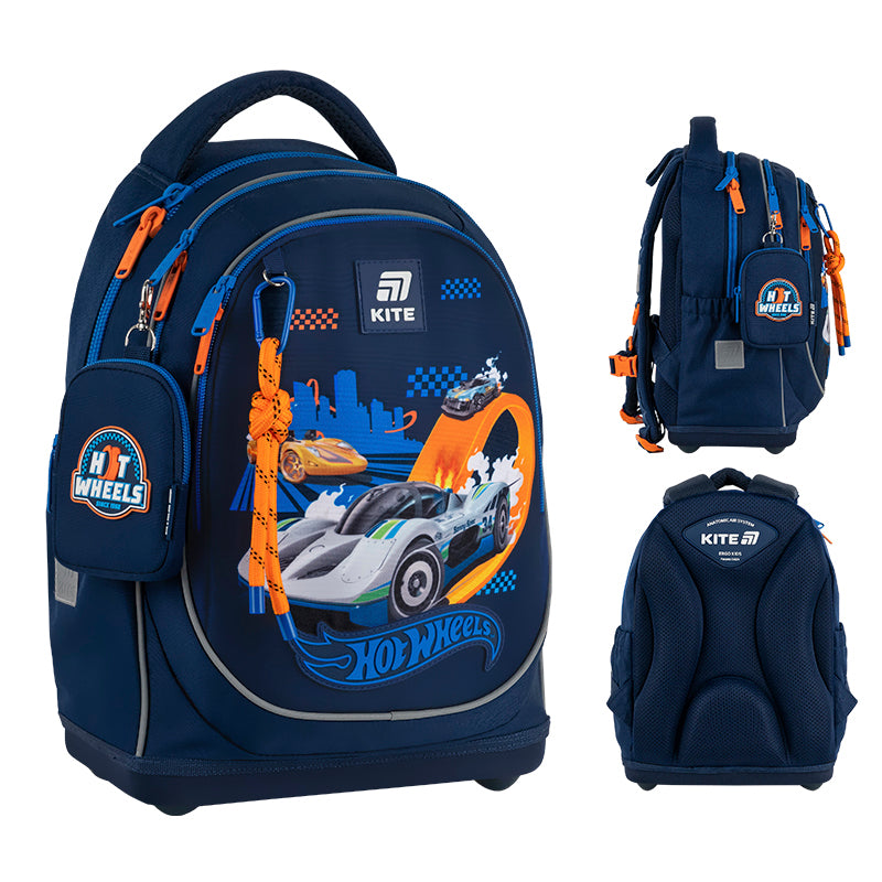 Шкільний набір Kite Education Hot Wheels SET_HW25-724S (рюкзак, пенал, сумка). Фото 2
