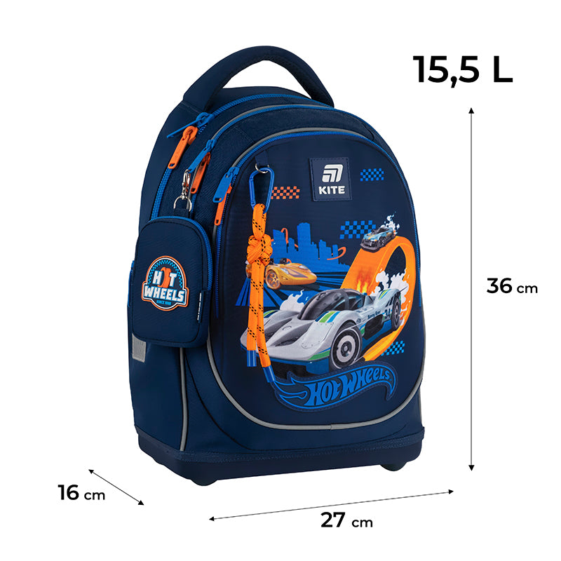 Шкільний набір Kite Education Hot Wheels SET_HW25-724S (рюкзак, пенал, сумка). Фото 3