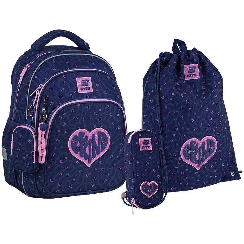 Шкільний набір Kite Education Be Kind SET_K25-763M-4 (рюкзак, пенал, сумка)