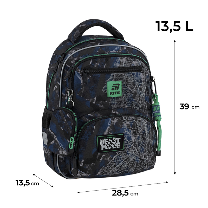 Шкільний набір Kite Education Beast Mode SET_K25-773M-3 (рюкзак, пенал, сумка). Фото 3