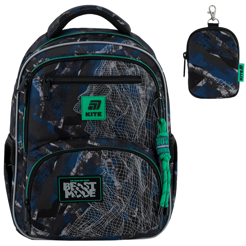 Шкільний набір Kite Education Beast Mode SET_K25-773M-3 (рюкзак, пенал, сумка). Фото 4