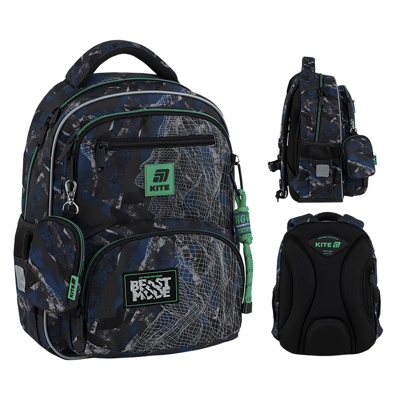 Шкільний набір Kite Education Beast Mode SET_K25-773M-3 (рюкзак, пенал, сумка). Фото 2