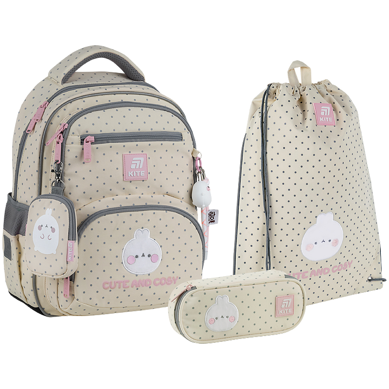 Шкільний набір Kite Education Molang SET_ML25-773M (рюкзак, пенал, сумка)