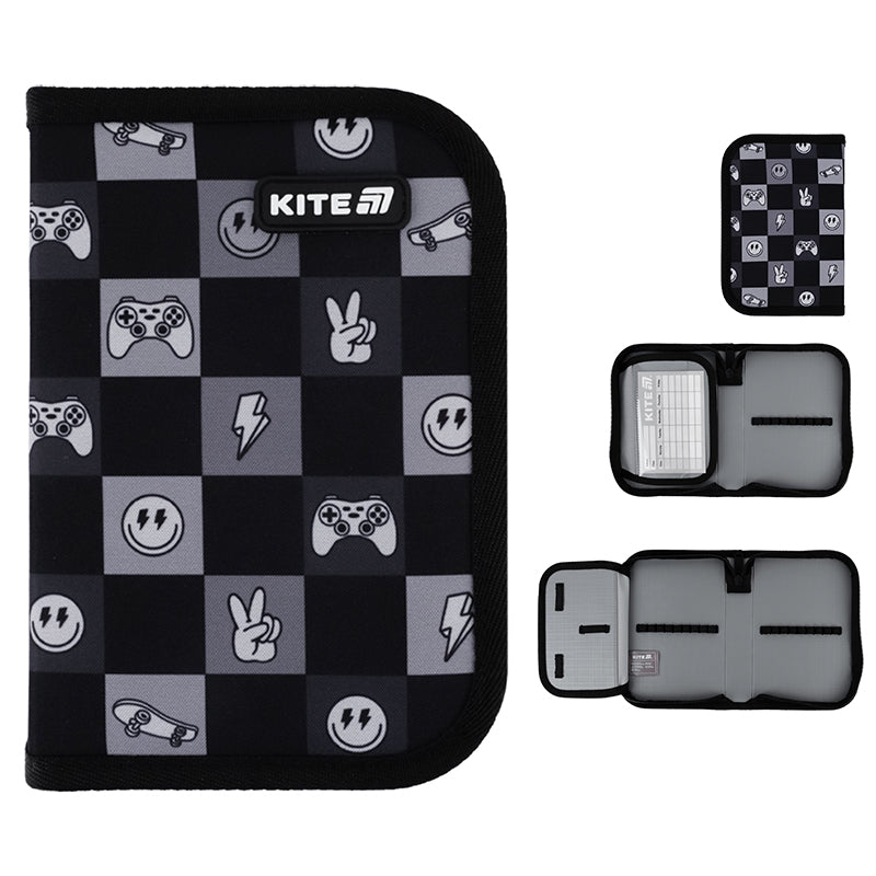 Пенал без наповнення Kite Game On K25-621-4, 1 відділення, 1 відворот