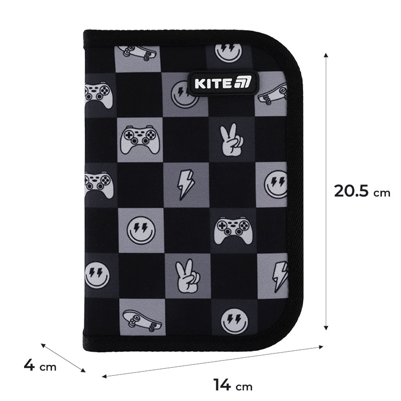 Пенал без наповнення Kite Game On K25-621-4, 1 відділення, 1 відворот. Фото 2