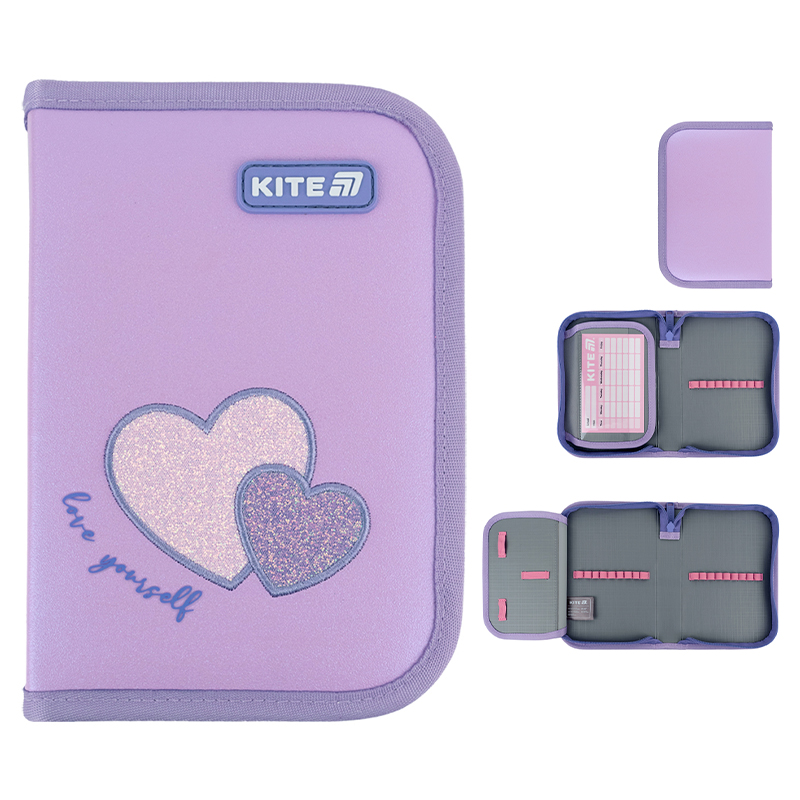 Пенал без наповнення Kite Sweetheart K25-621-1, 1 відділення, 1 відворот