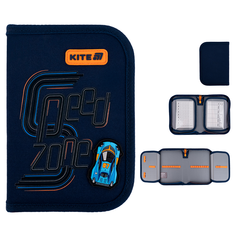Пенал без наповнення Kite Speed Zone K25-622-4, 1 відділення, 2 відворот