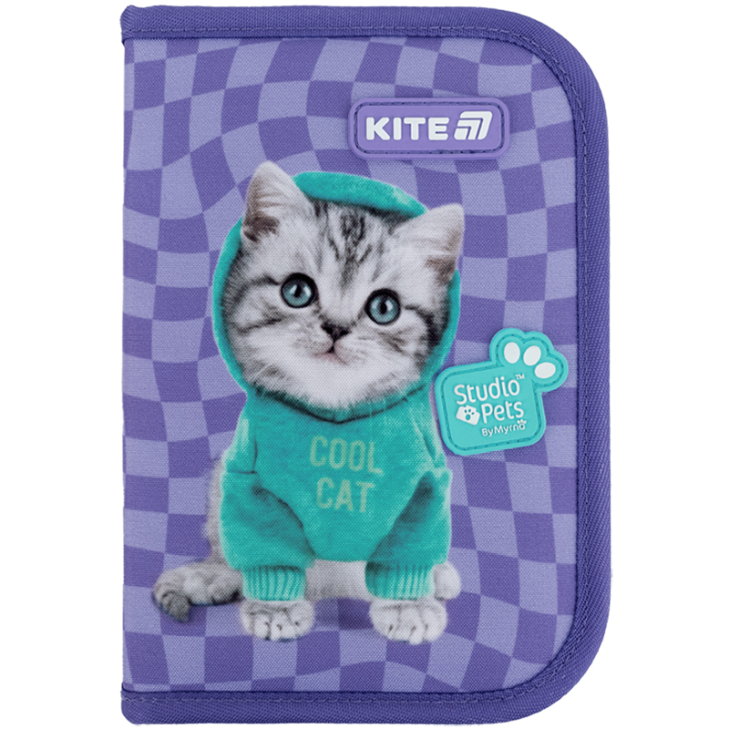 Пенал без наповнення Kite Studio Pets SP25-622-2, 1 відділення, 2 відворот. Фото 3