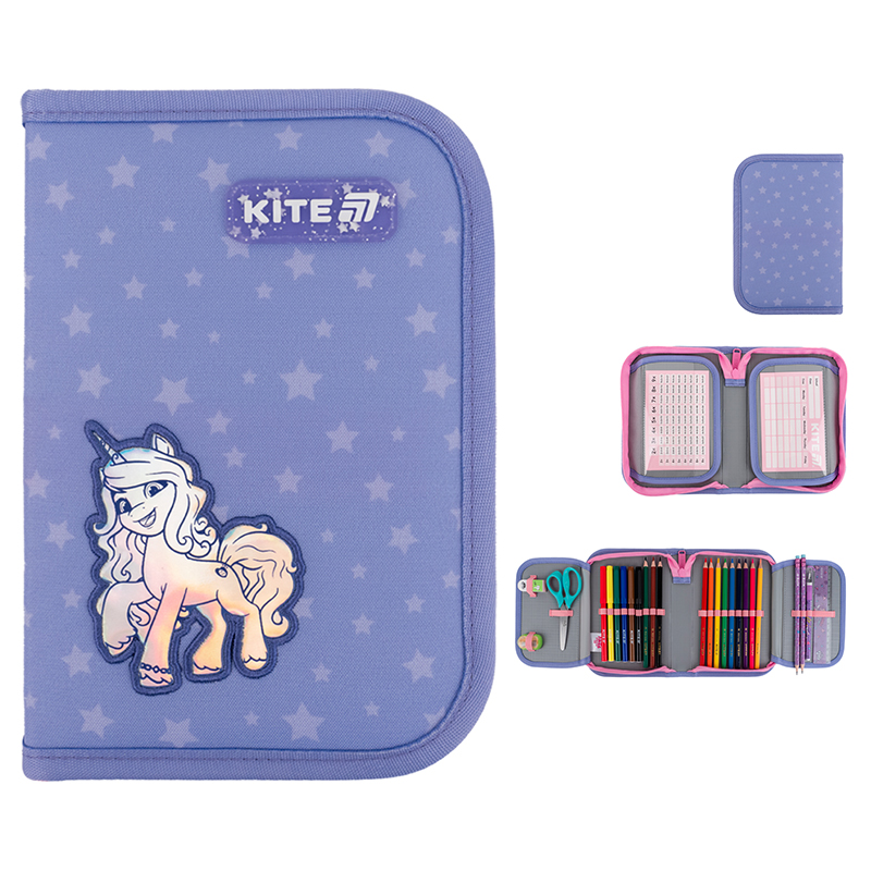 Пенал з наповненням Kite My Little Pony LP25-622H, 1 відділення, 2 відвороти