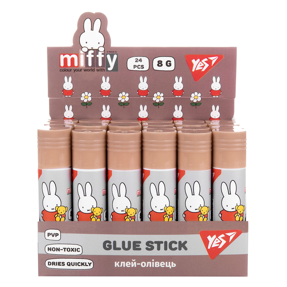 Клей-олівець Yes 8г PVP Miffy 320307 (24 шт)