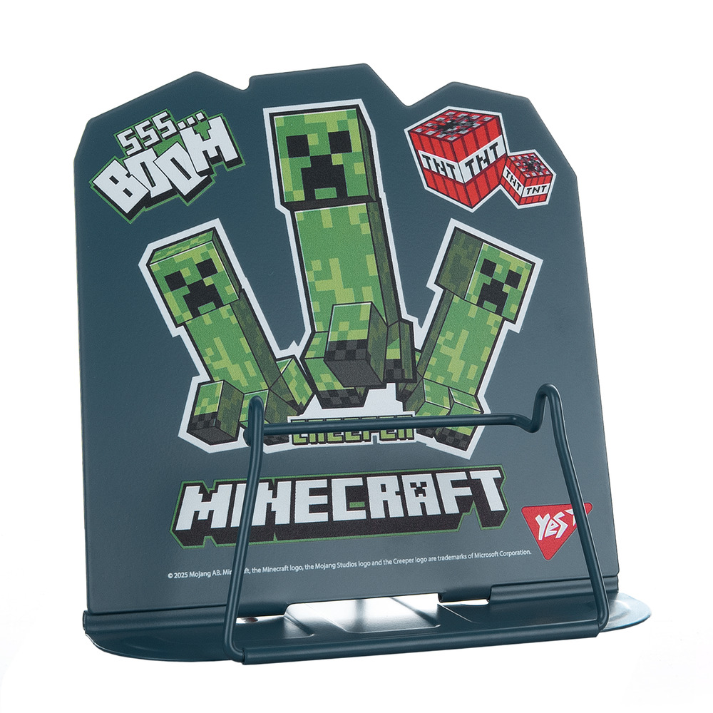 Підставка для книг фігурна Yes Minecraft Creeper металева 470525