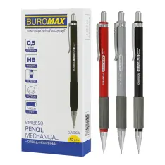 Олівець механічний Buromax Classical 0.5 мм з грипом асорті BM.8658