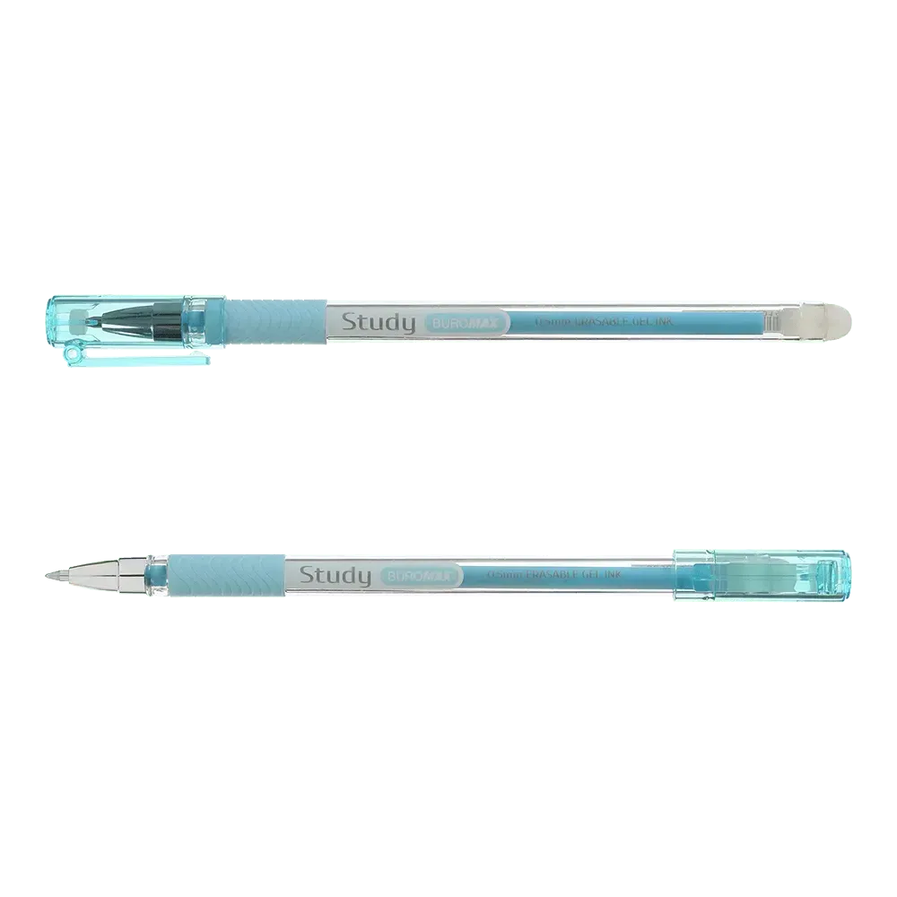 Ручка гелева Пиши-стирай Buromax Study 0.5 мм синє чорнило BM.8310-01. Фото 4