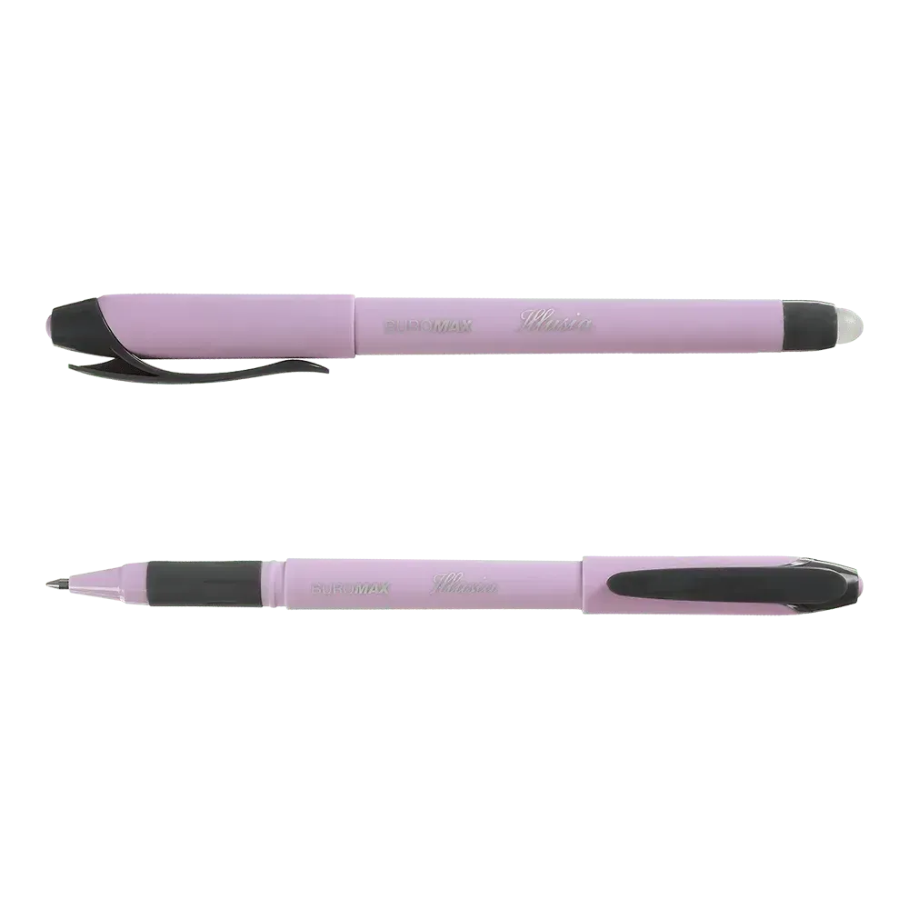 Ручка гелева Пиши-стирай Buromax Illusia 0.5 мм синє чорнило BM.8313-01. Фото 2