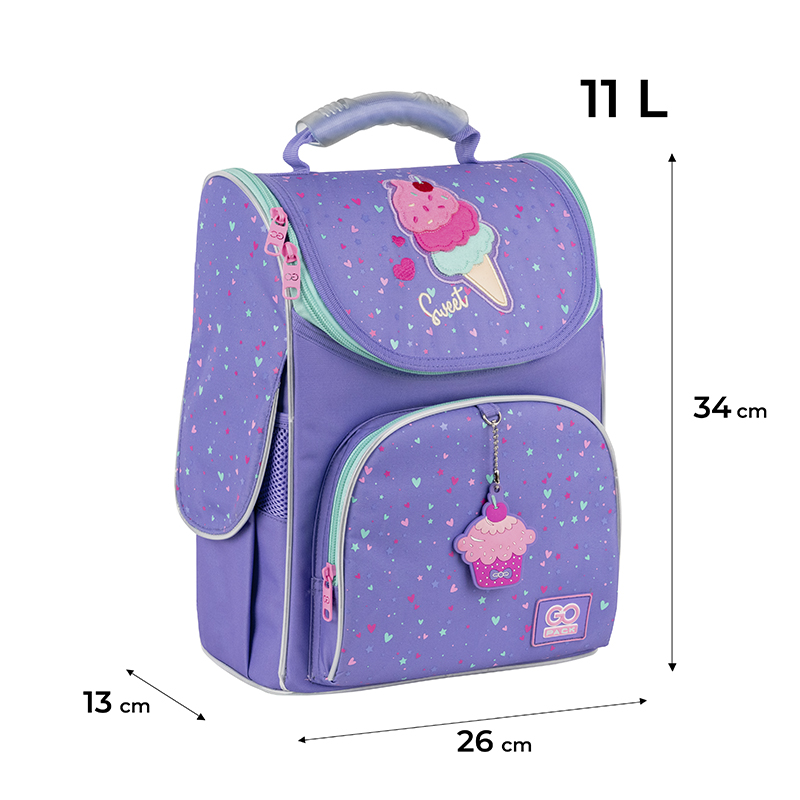 Рюкзак шкільний каркасний GoPack Education Summer Ice Cream GO25-5001S-2. Фото 2