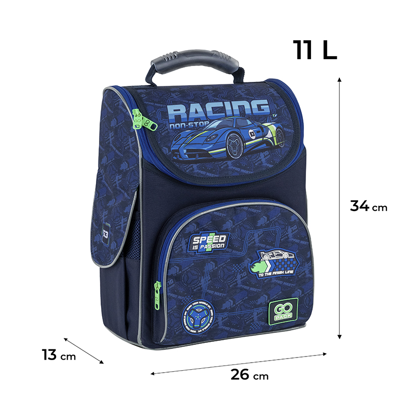 Рюкзак шкільний каркасний GoPack Education Racing GO25-5001S-6. Фото 2