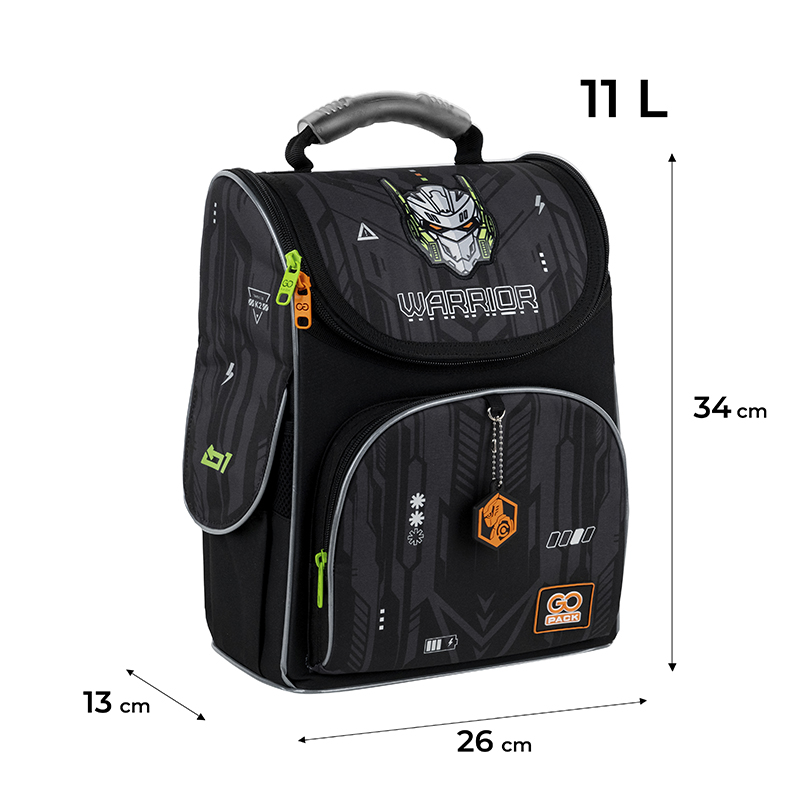 Рюкзак шкільний каркасний GoPack Education Warrior GO25-5001S-8. Фото 2