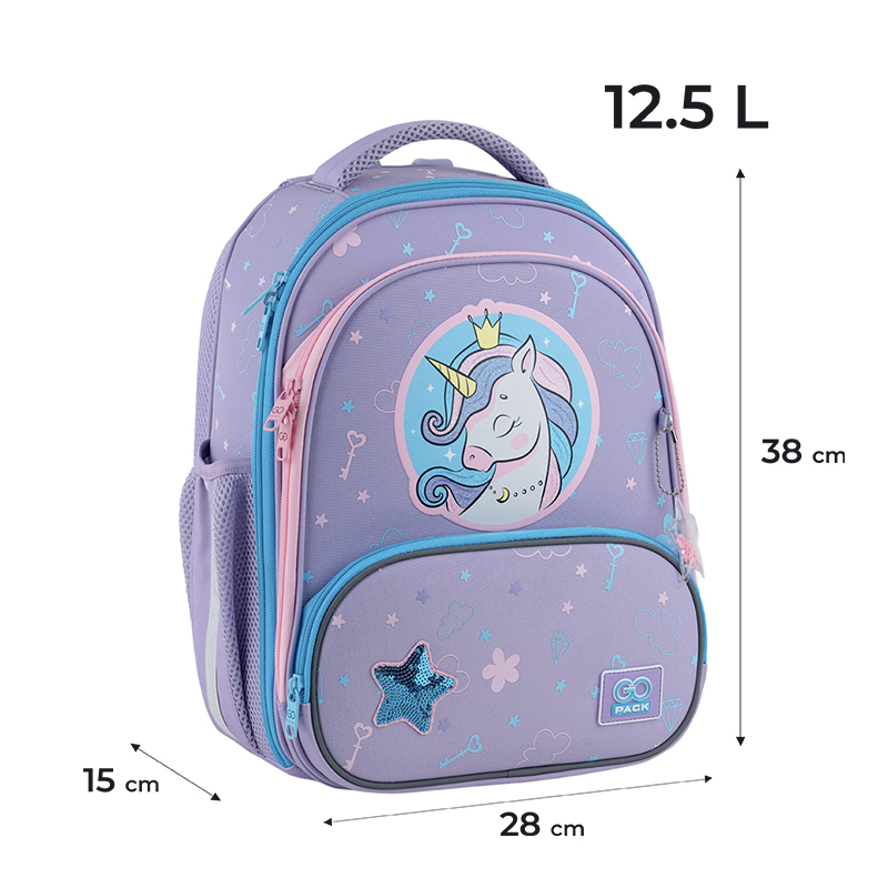 Рюкзак шкільний каркасний GoPack Education Fairytale Unicorn GO25-597M-3. Фото 2