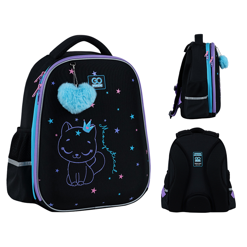 Рюкзак шкільний напівкаркасний GoPack Education Meowjestical GO25-165M-2