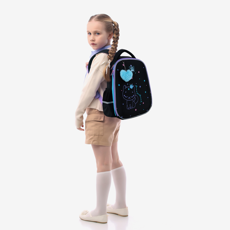 Рюкзак шкільний напівкаркасний GoPack Education Meowjestical GO25-165M-2. Фото 15