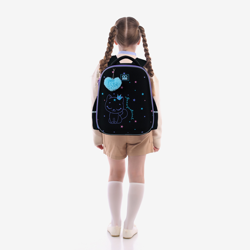 Рюкзак шкільний напівкаркасний GoPack Education Meowjestical GO25-165M-2. Фото 16