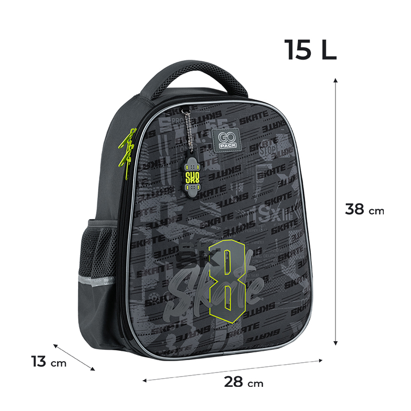 Рюкзак шкільний напівкаркасний GoPack Education Skate GO25-165M-8. Фото 2