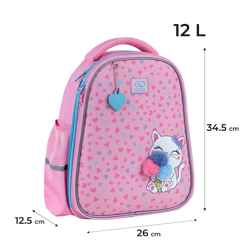 Рюкзак шкільний напівкаркасний GoPack Education Fluffy Kitten GO25-165S-2. Фото 2