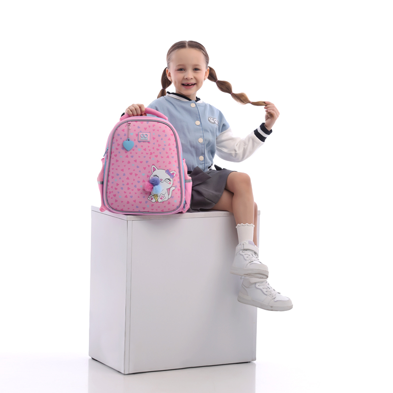 Рюкзак шкільний напівкаркасний GoPack Education Fluffy Kitten GO25-165S-2. Фото 17