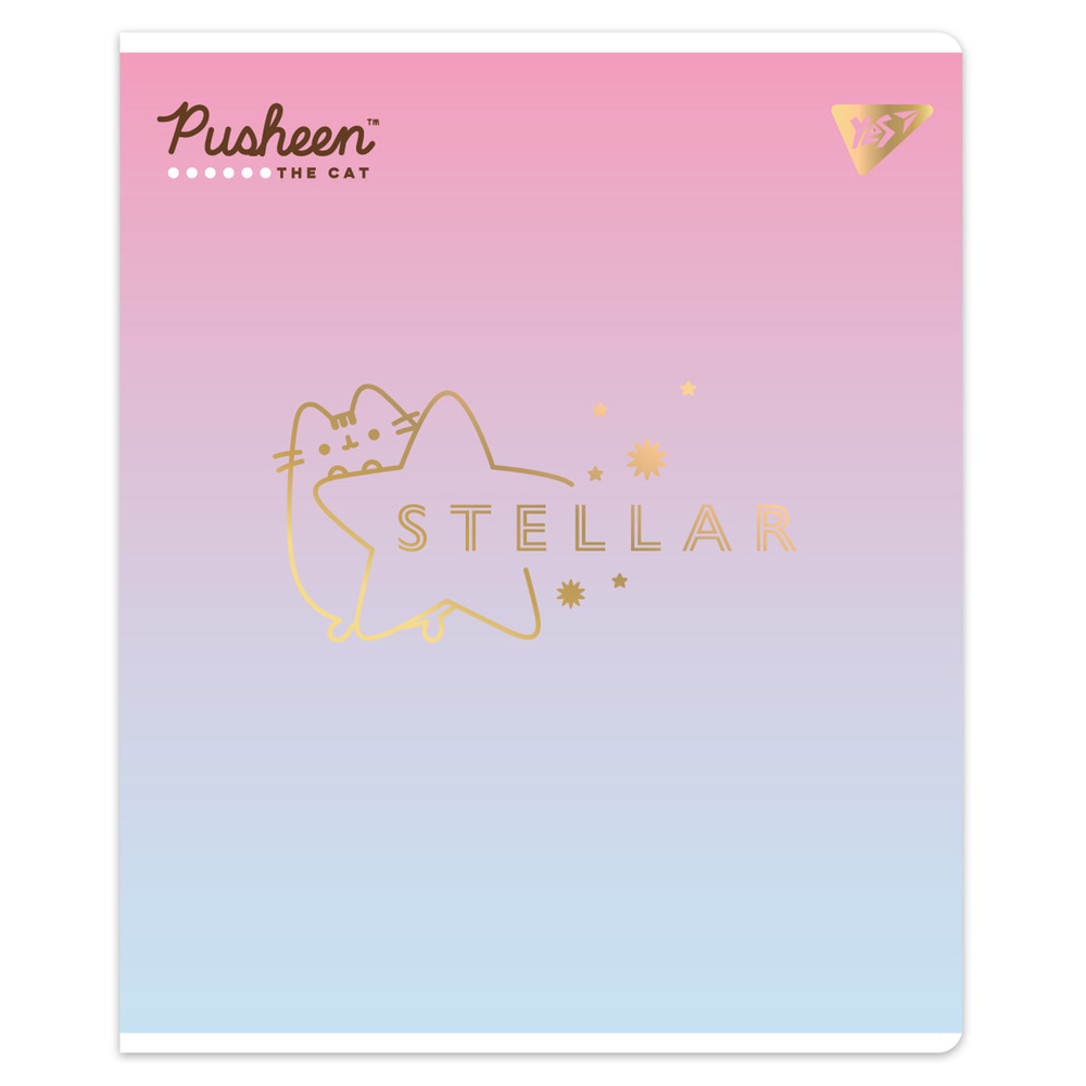 Зошит шкільний YES Goldstar Pusheen 12 аркушів коса лінія 767500. Фото 3