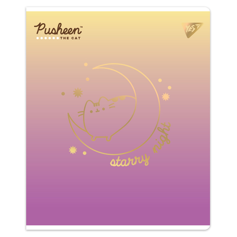 Зошит шкільний YES Goldstar Pusheen 12 аркушів коса лінія 767500. Фото 6