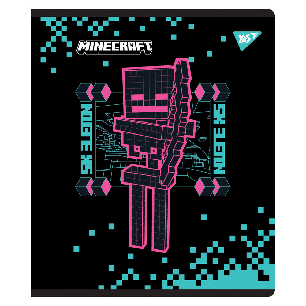 Зошит шкільний YES Minecraft. Black 12 аркушів коса лінія 767502. Фото 4