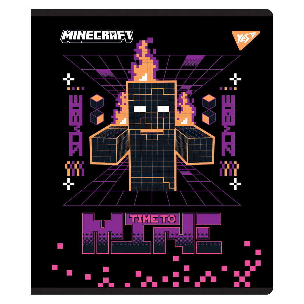 Зошит шкільний YES Minecraft. Black 12 аркушів коса лінія 767502. Фото 3