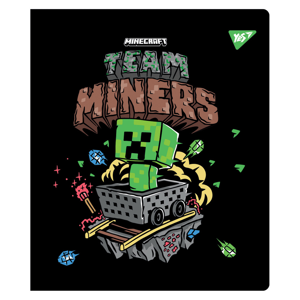 Зошит шкільний YES Minecraft. Team 12 аркушів коса лінія 767503. Фото 3