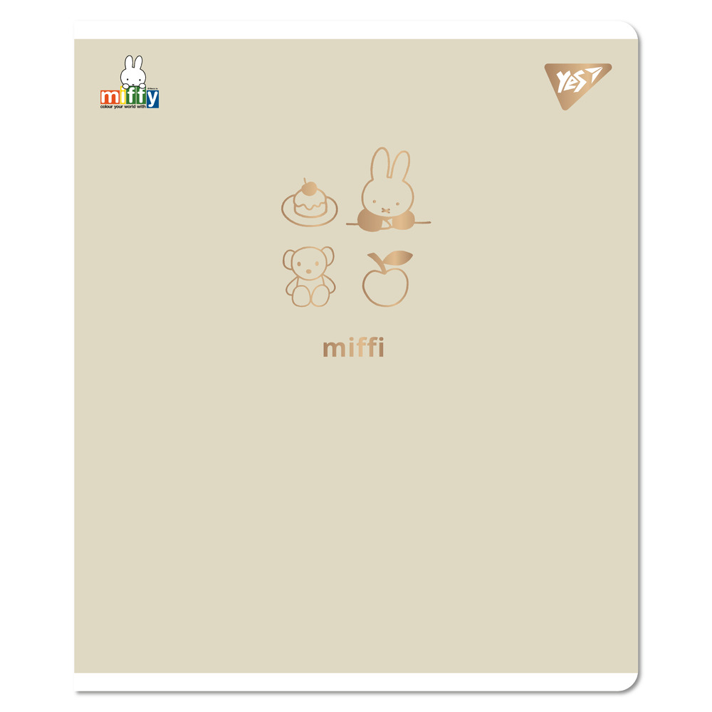 Зошит шкільний YES Gold Miffy А5 18 аркушів клітинка 767518. Фото 2
