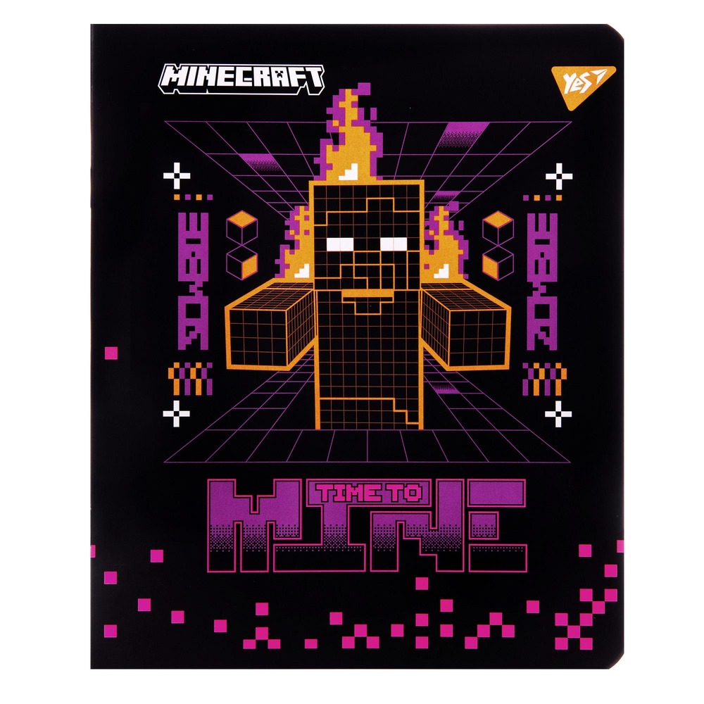 Зошит шкільний YES Minecraft. Black А5 18 аркушів клітинка 767521. Фото 5