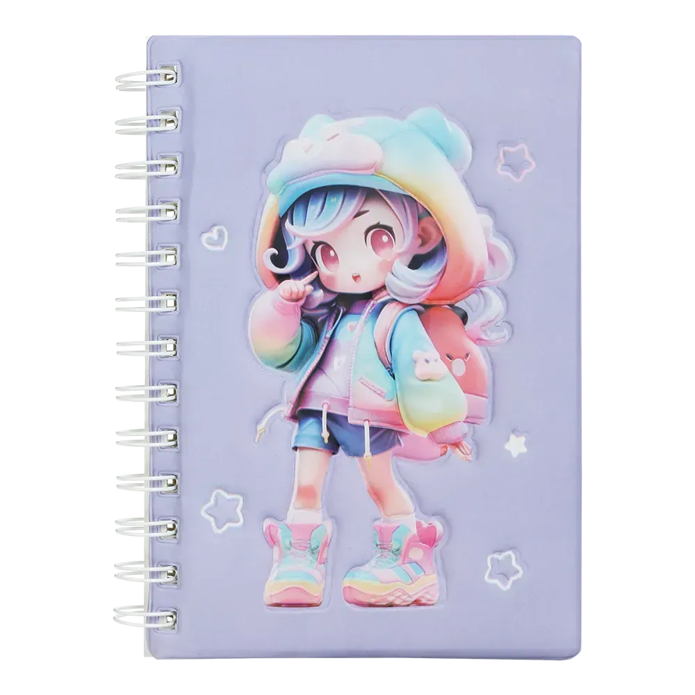 Блокнот ZiBi на пружині CUTE 179x126 мм 80 аркушів в лінію Soft PU обкладинка ZB.12951