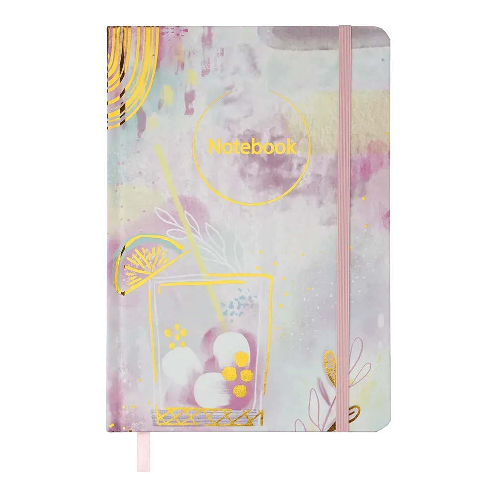 Записна книга Buromax Abstract A5 96 аркушів в клітинку світло-рожева BM.255115-43