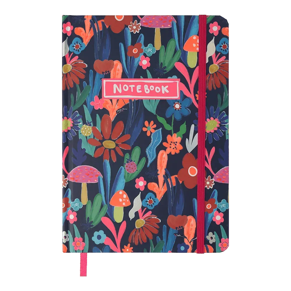 Записна книга Buromax Flora A5 96 аркушів в клітинку рожева BM.255118-10