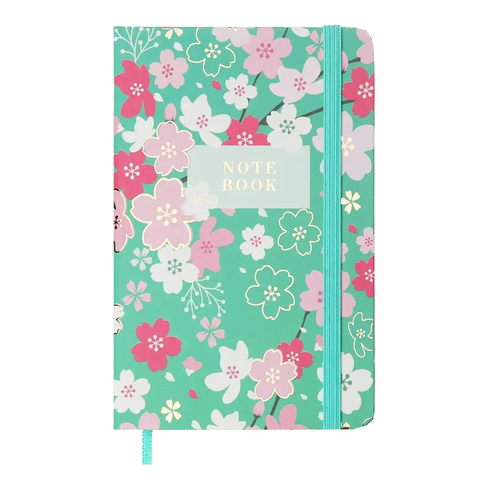 Записна книга Buromax Blossom A6 80 аркушів в клітинку блакитна BM.256102-14