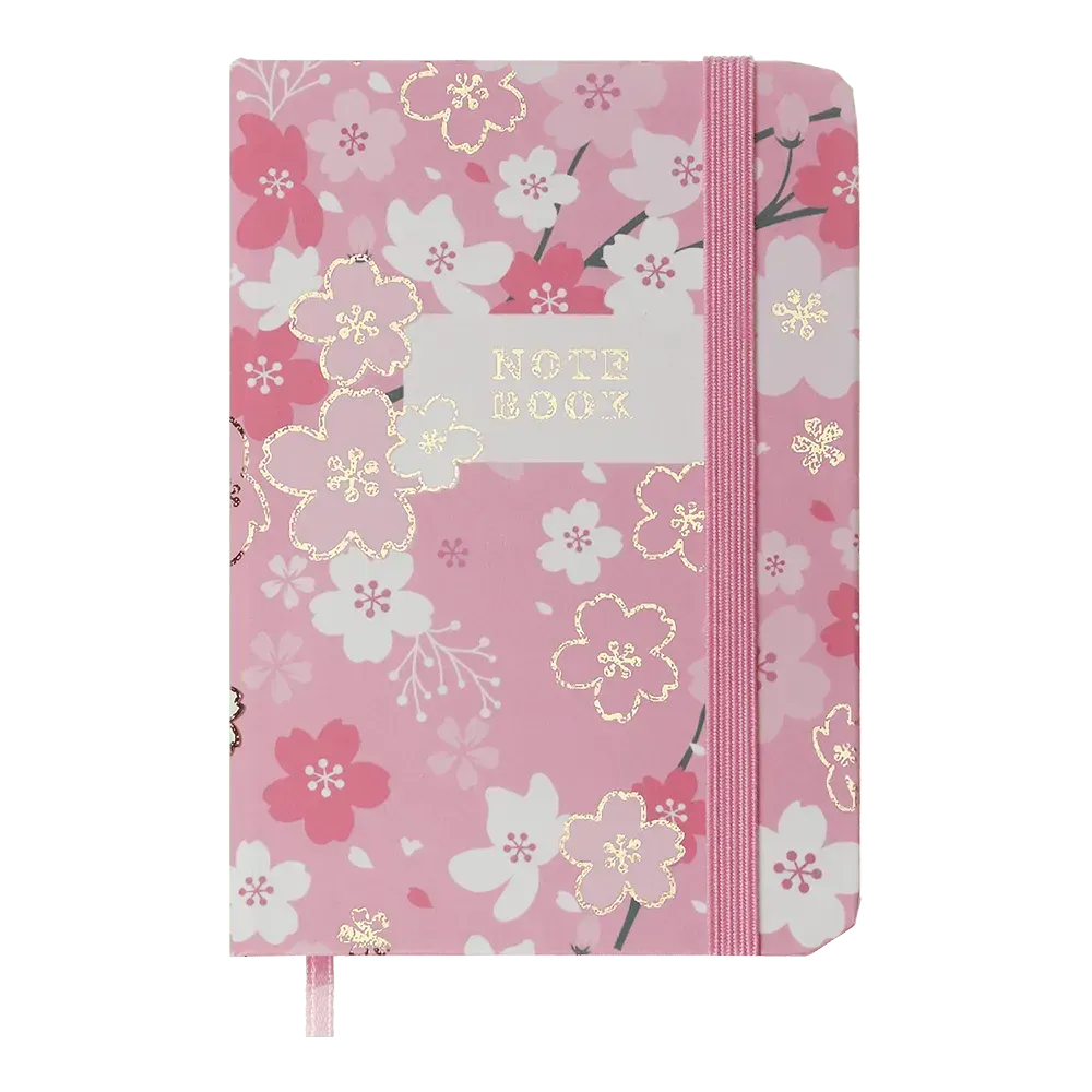 Записна книга Buromax Blossom A7 80 аркушів в клітинку рожева BM.257102-10